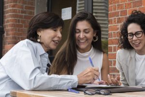 beautiful-modern-women-working-outside